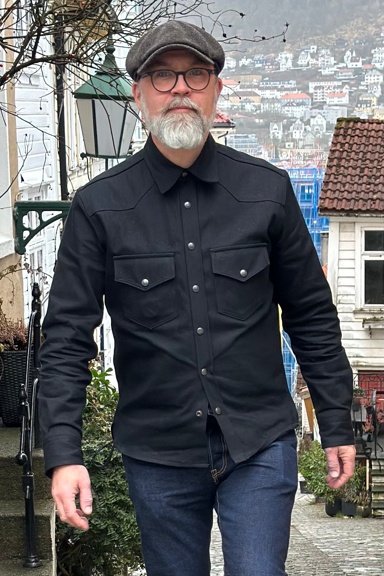 Black Raw - Japanese selvedge shirt by Norwegian brand Bergen Denim